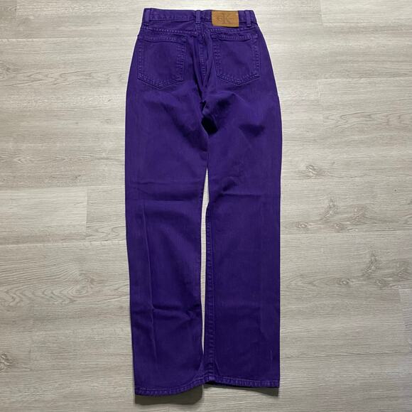 90s Calvin Klein Straight Leg Purple Jeans Size 5 Small - Picture 3 of 9